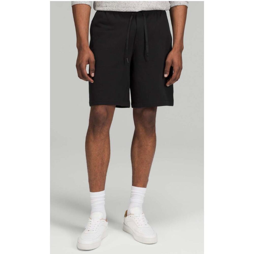 Lululemon Men's Relaxed-Fit French Terry Short 9" M7AXWS Black Size Small
